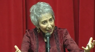 
	Peninnah Schram, well-known storyteller & author, is Professor of Speech and Drama at Yeshiva University’s Stern College. Vibrantly elegant in her storytelling, she tells Jewish stories of wisdom and wit. Her latest book is an illustrated anthology, THE HUNGRY CLOTHES AND OTHER JEWISH FOLKTALES (Sterling Publ