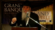 
	This talk was given at the Grand Banquet of the Land and the Spirit: Mission to Israel 2008, a week after Purim. Rabbi Kotlarsky brings a lesson from the Megillah and explains how vital it is to not only enjoy your time in a holy place like Israel, but to take the spirituality back with you and actually change and become a better person.