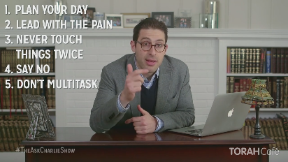 
	The “Ask Charlie Show” Episode 5:

	Charlie Harary will give practical tips for smart and successful time management where the time works for you and not the other way around.

	For other episodes of the "Ask Charlie Show", click here.