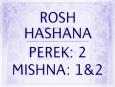 Mishanayot Rosh Hashana - Perek: 2 - Mishna: 1 & 2